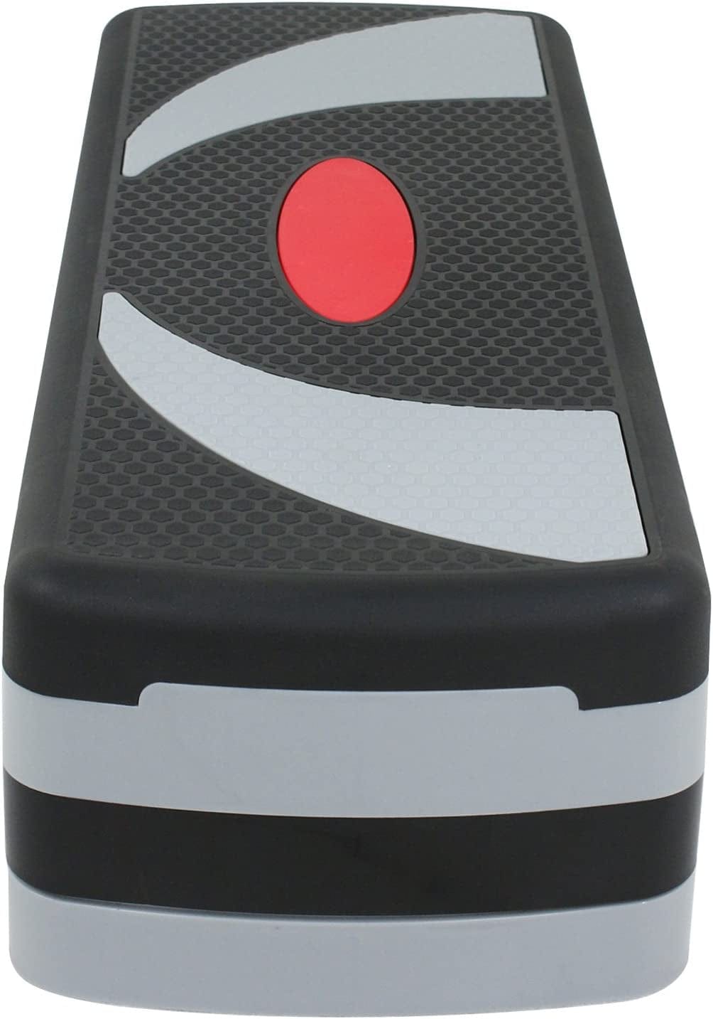 30 Inch Adjustable Aerobic Stepper Workout Exercise Step Platform Riser 3 Levels Adjust 4" - 6" - 8" for Fitness Strength Training