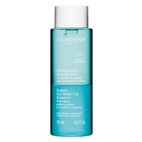 Clarins NEW Instant Eye Make-Up Remover | Bi-Phase Remover For Heavy and Waterproof Eye Make-Up | Cleanses, Softens, Hydrates | Conditions Lashes | Ophthalmologist Tested | All Skin Types | 4.2 Ounces