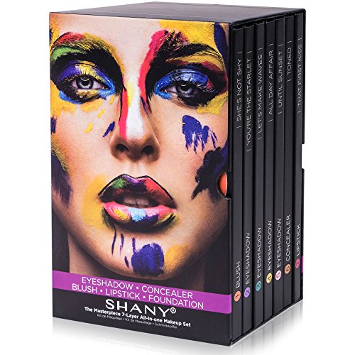 SHANY The Masterpiece 7 Layers All In One Makeup Set with Foundation Palette, Blush Palette, Lip-gloss Lipstick Palette, Eyeshadow Palette -165 Colors Makeup Set - "Original"