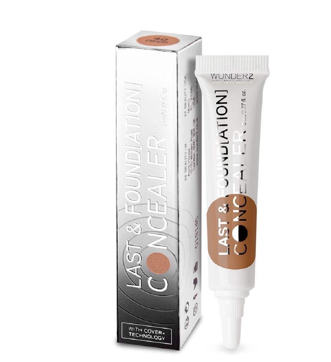 WUNDER2 LAST & FOUNDATION Makeup Concealer (Medium Color) Long Lasting Coverage Of Blemishes Dark Circles Under Eye
