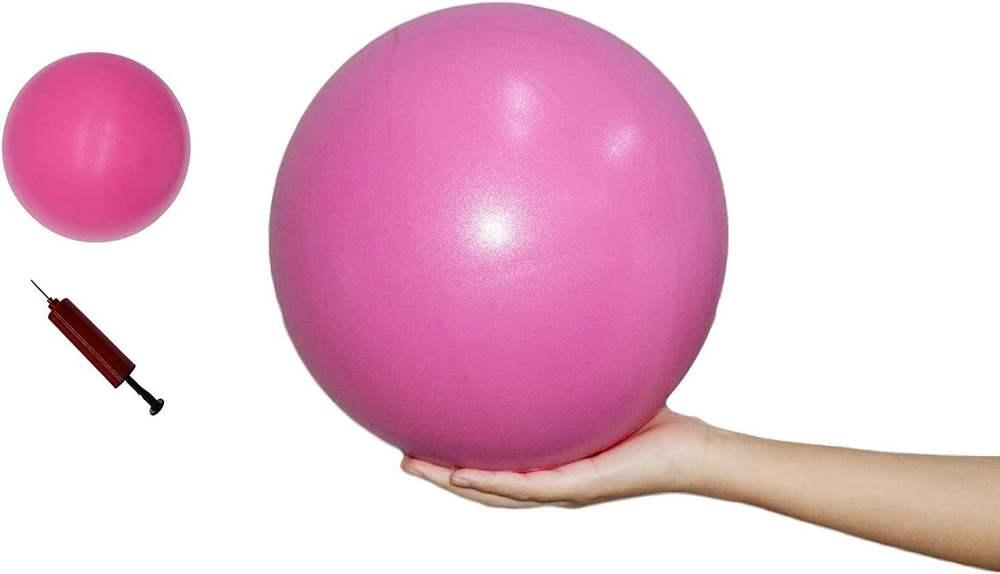 8 Inch Exercise Ball, Small Exercise Ball Mini Yoga Ball, Pilates Ball 8 in with Needle Pump, Core Ball Barre Workout anti Burst 8” Ball for Stability Physical Therapy Fitness