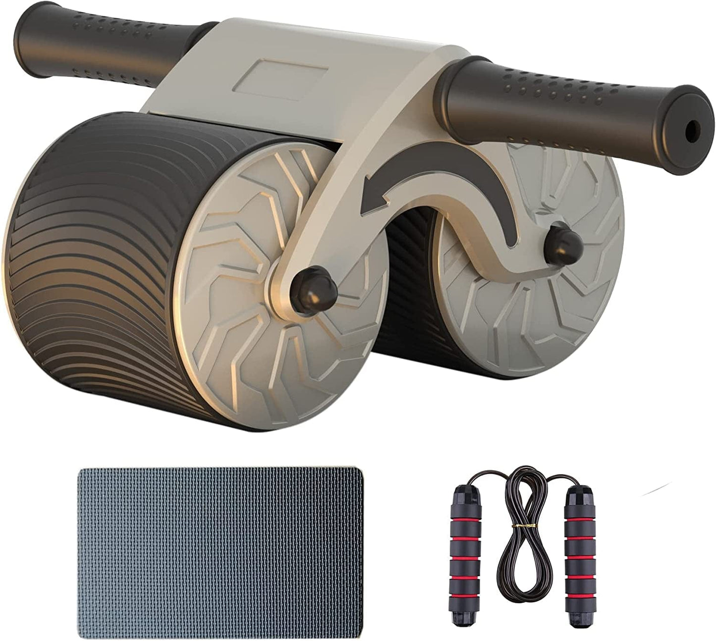 Ab Roller Wheel-Ab Wheel for Abs Workout-Ab Roller Exercise Equipment-Ab Wheel Roller for Home Gym-Ab Workout Equipment Kit with Non-Slip Rubber Knee Pad,Jump Rope