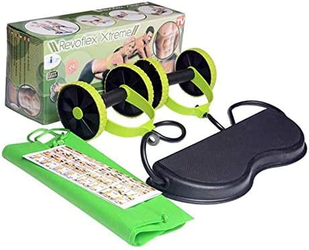 BAISHIAN Multi-Functional Abdominal Wheel Two-Wheel Puller Abs Roller Pull Rope Automatic Rebound Sports Equipment