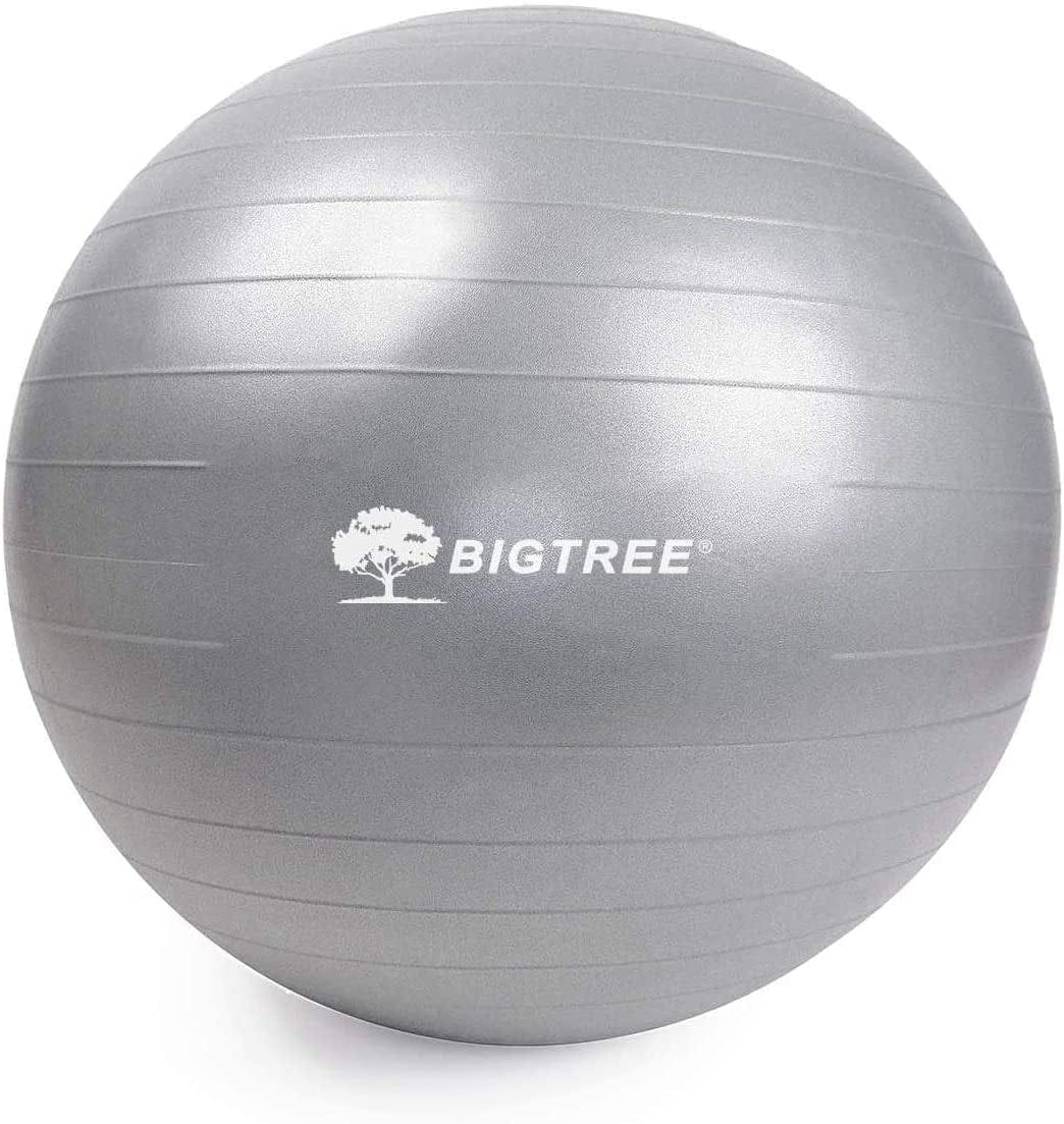 BIGTREE Yoga Ball 2022 Upgrade Exercise Fitness Core Stability Balance Strength 600 Lbs Capacity Anti-Burst Heavy Duty Prenatal Birthing Yogaball for Office Home Gym
