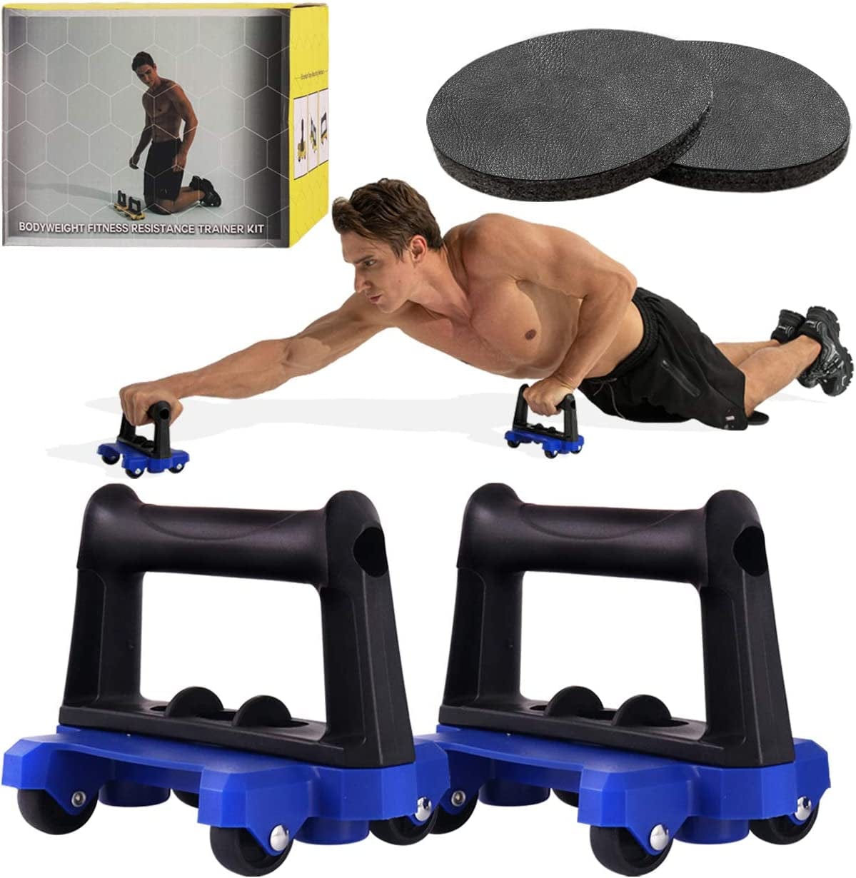 COREZONE Ab Roller for Abs Workout Fitness, Ab Roller Wheel with Knee Pad Set, Wheel Exercise Equipment with Knee Mat for Home Gym, Ab Workout Roller for Beginners Women Men Abdominal Exercise