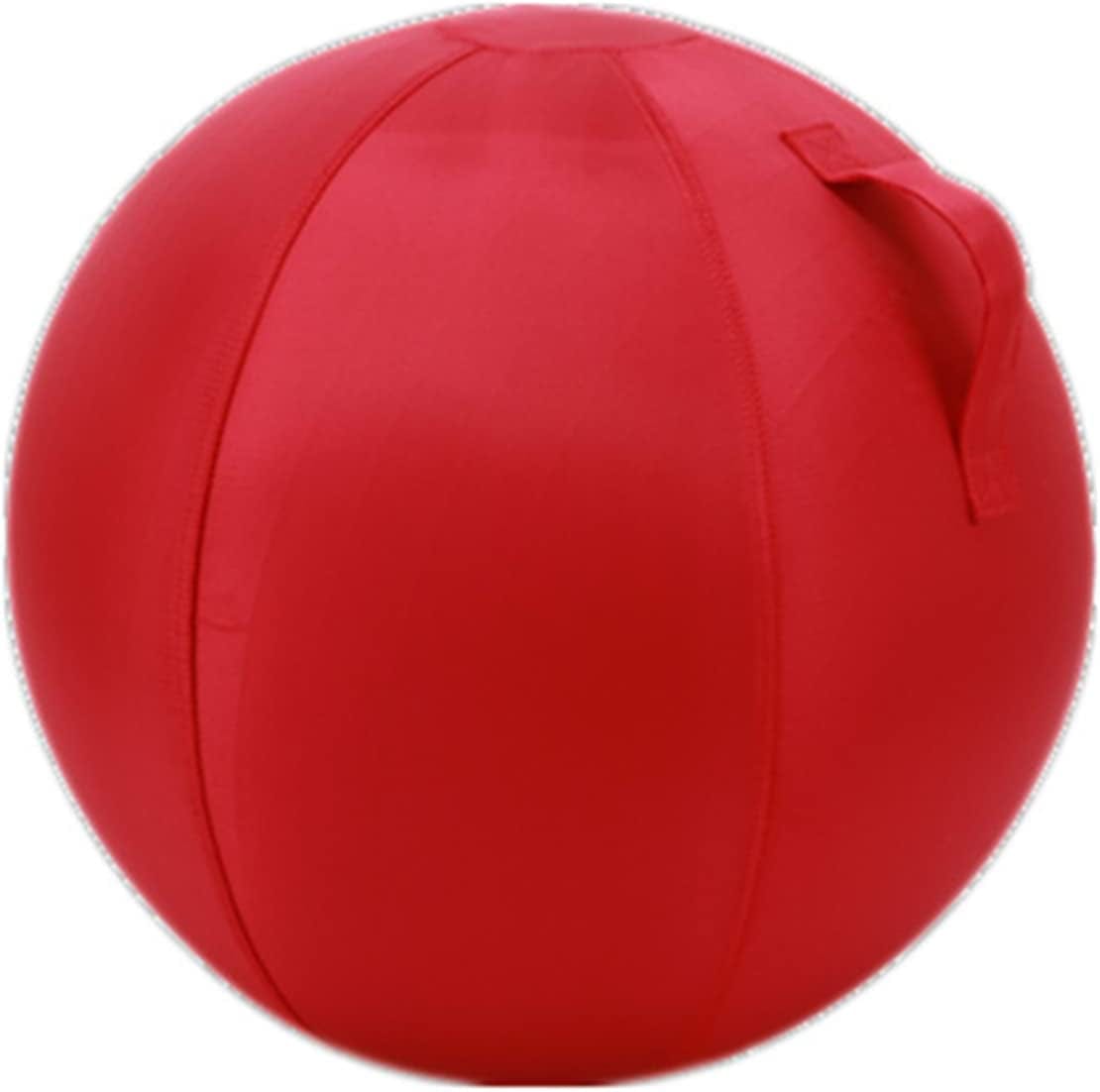 Doodran Exercise Ball Cover Yoga Ball Cover Sitting Ball Chair Cover for Birthing Ball Stability Ball Fitness Ball Balance Ball Foldable Machine Washable Slipcover, 25.6In,Red