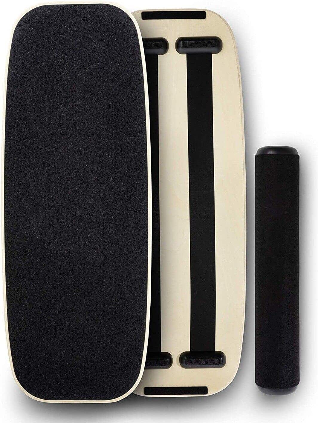 Mtrendy Wooden Balance Board Yoga Fitness Board Skateboard Surf Training