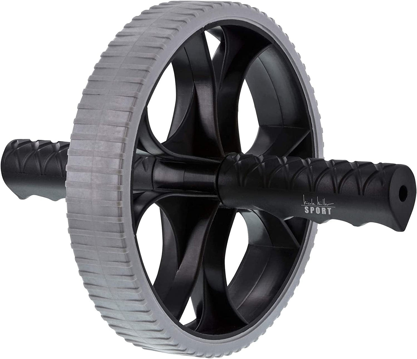 Nicole Miller Ab Roller Wheel Workout, Abs of Steel Fitness Exercise Roller Workout Equipment for Ultimate Ab Stimulator Abdominal Exercise