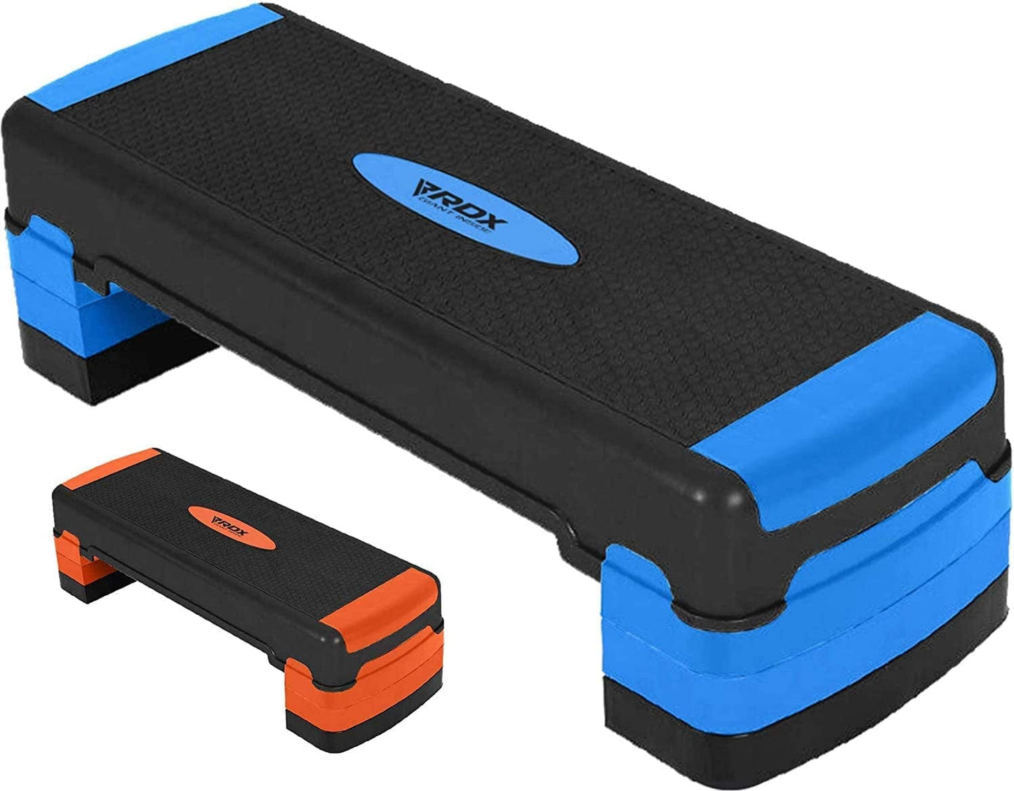 RDX Aerobic Step with 3 Adjustable Height Level Exercise, 6″ 8″ 10″ Steps Riser Platform, Anti-Slip Stepper Board Block Yoga Sport Home Gym Fitness Workout Routine Training, 35″ X 13″