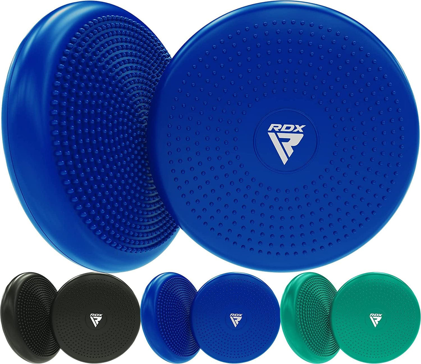 RDX Balance Cushion Extra Thick PVC Wobble Disc Air Stability Wiggle Seat for Fitness Yoga Exercise Physio Rehab Workout Inflatable Posture Trainer Rehabilitation Pain Relief, Hand Pump Included
