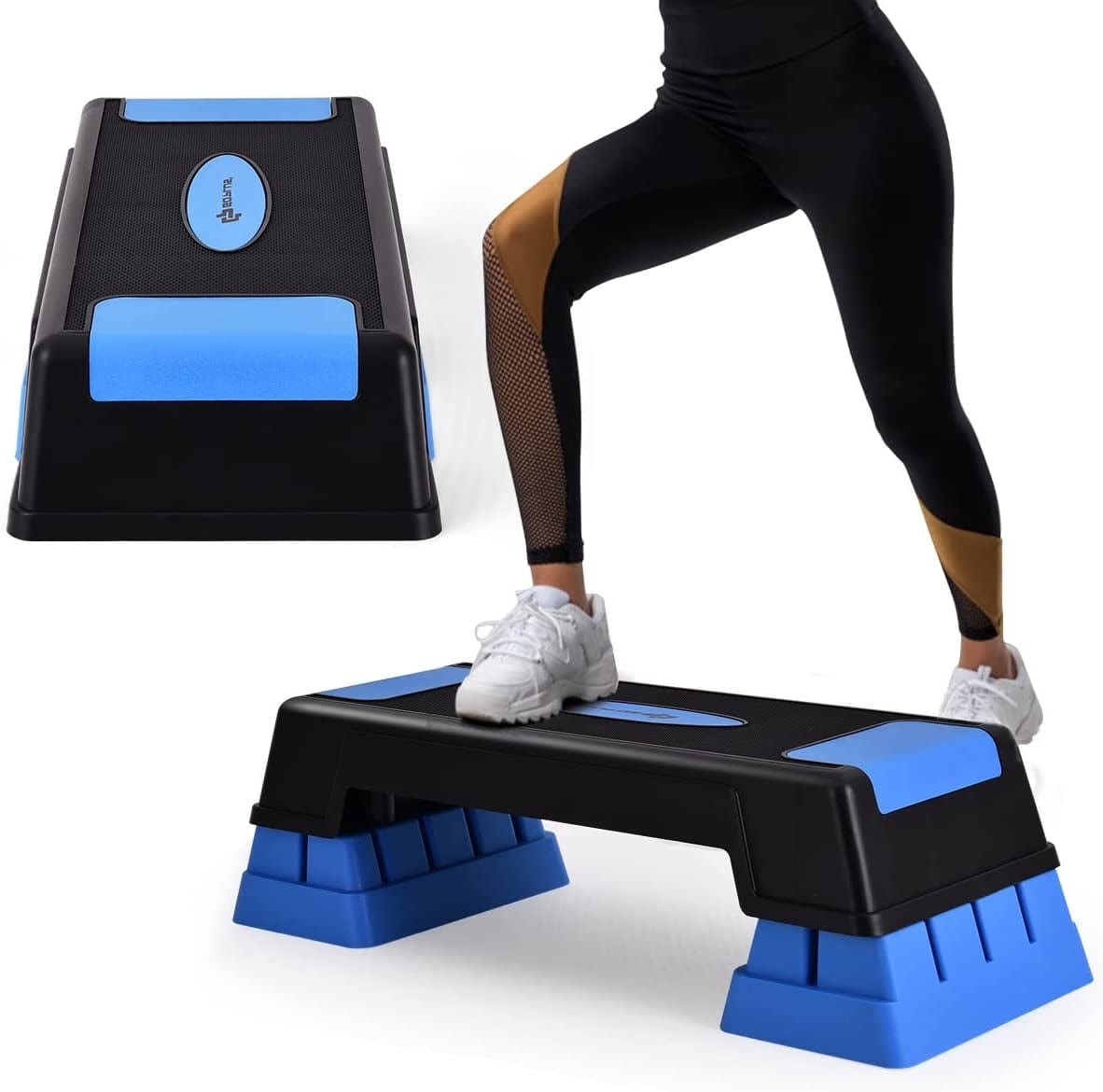 Renatone 30” Aerobic Step Platform, 5” 7” 9” Adjustable Workout Stepper W/ Risers, Exercise Training Stepper W/ Non-Slip Foot Pads for Home Gym