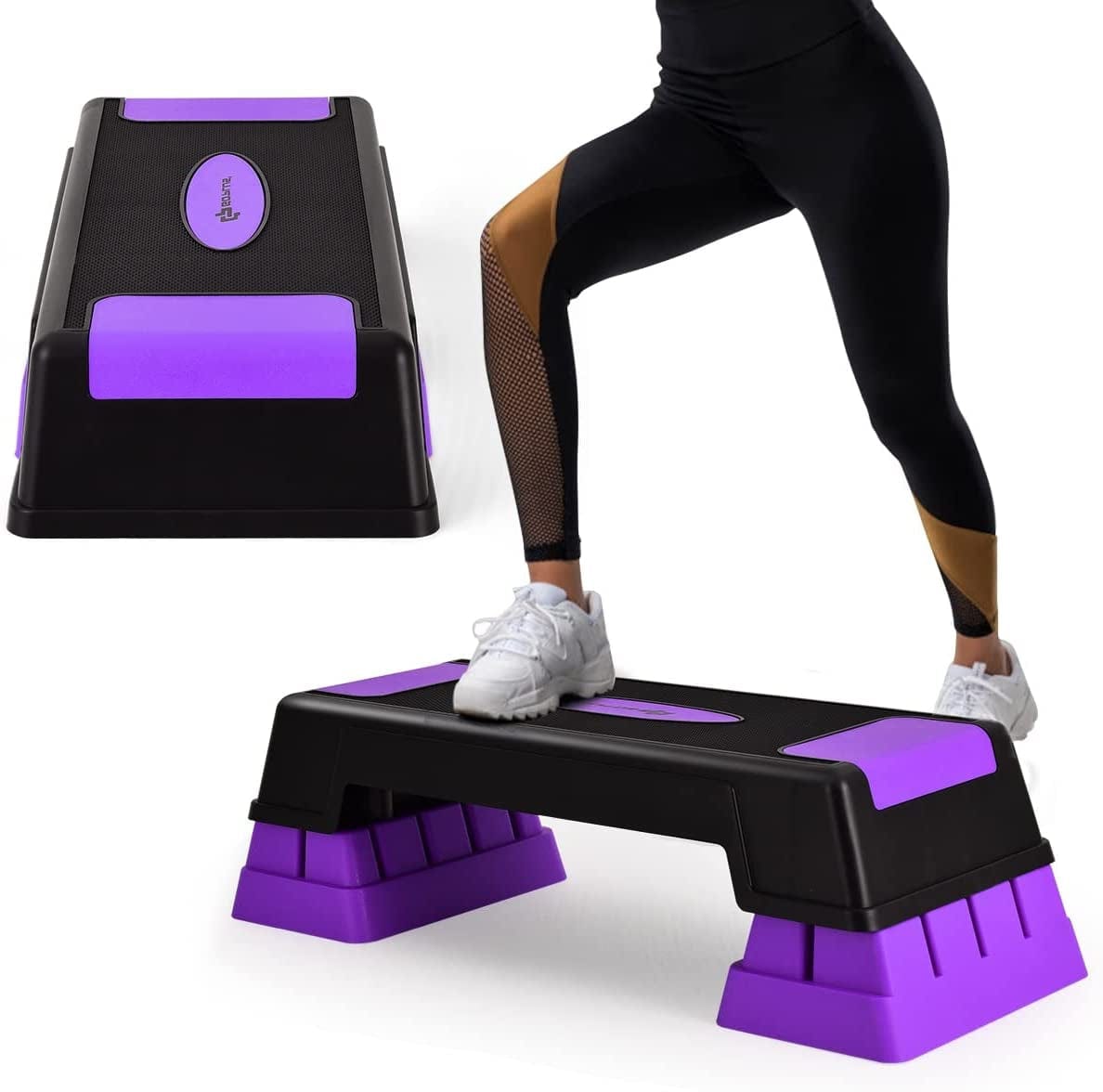 Renatone 30” Aerobic Step Platform, 5” 7” 9” Adjustable Workout Stepper W/ Risers, Exercise Training Stepper W/ Non-Slip Foot Pads for Home Gym