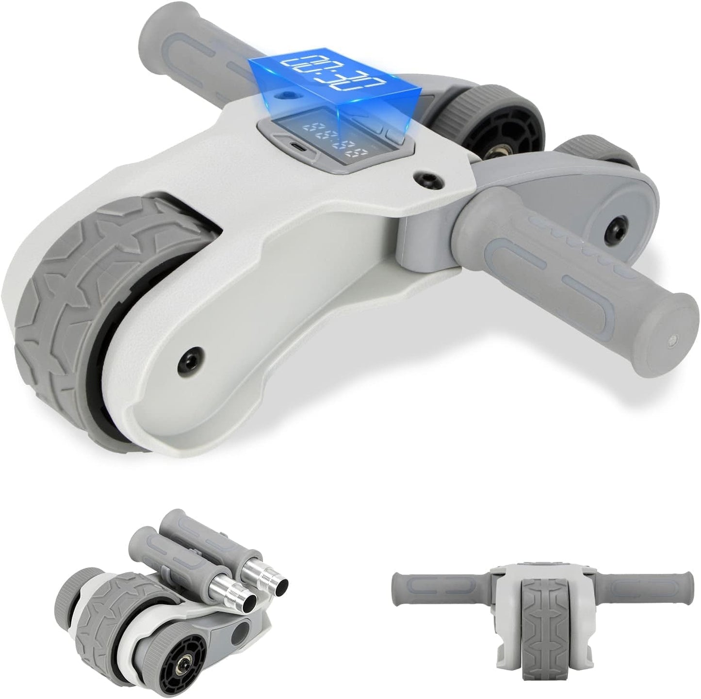 Ruopah Ab Roller Wheel with Knee Pad Mat,Core Muscle Ab Trainer with Intelligent Display, Exercise Wheels for Home Gym Fitness