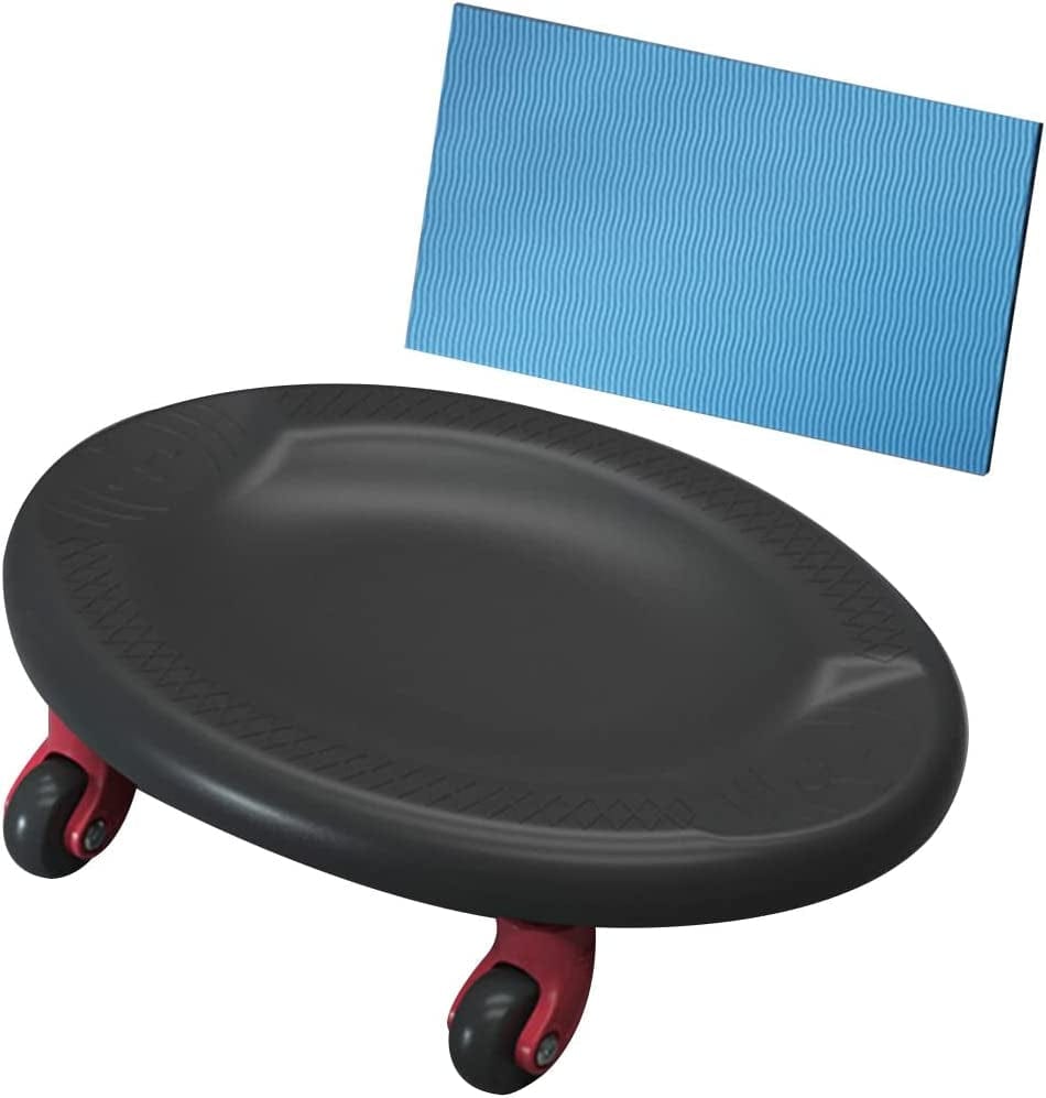 TRB Ab Machine Exercise Equipment Ab Wheel Roller with Knee Mat, Ab Roller Wheel for Men and Women, Home Workout Equipment Sliding Disc Fitness Mute Gym Equipment for Adults (Color : Pink)