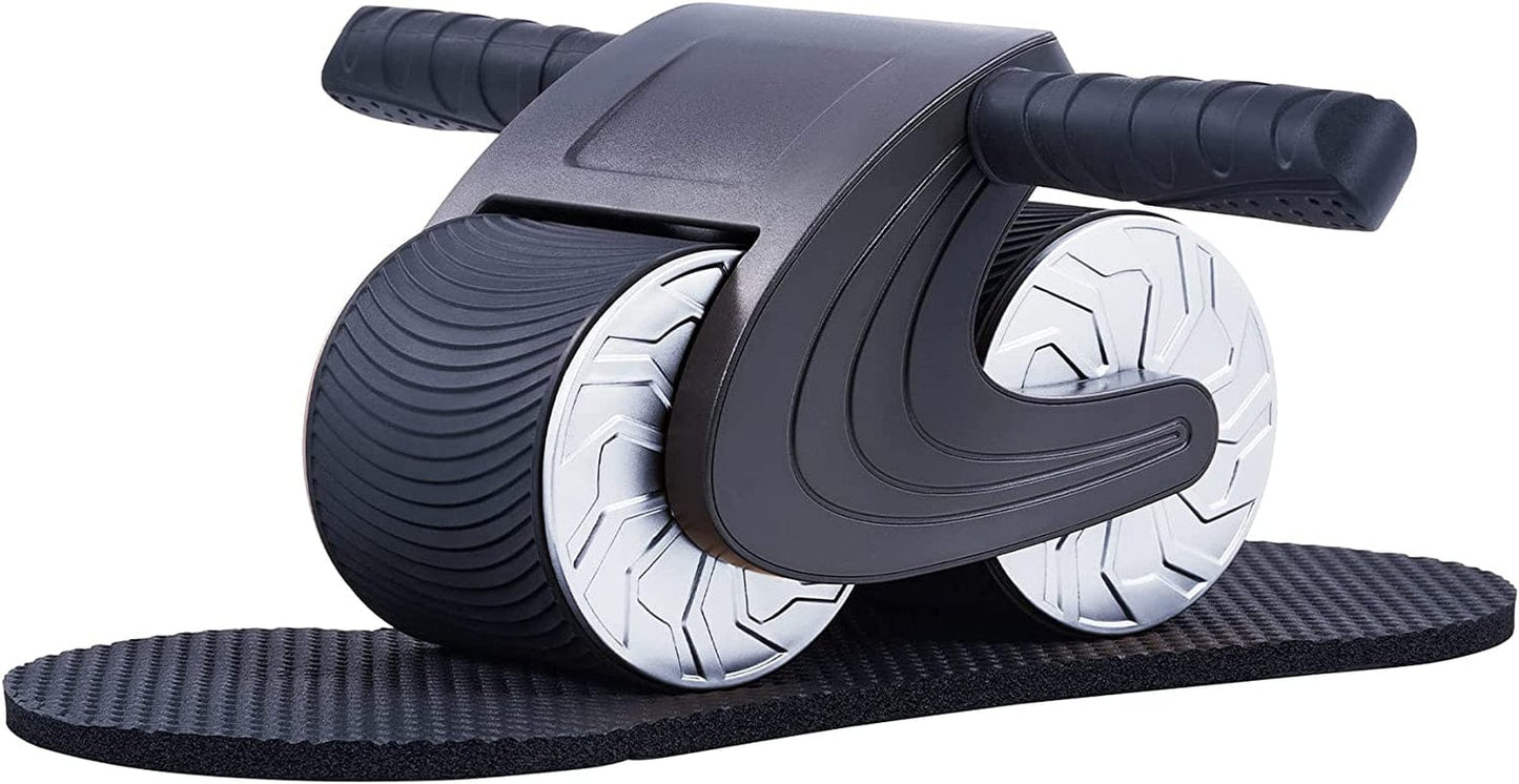 ZELUS Ab Roller Wheel for Home Gym, Ab Roller Exercise Equipment with 3.6" Dual Wheels Auto Rebound Assistance Digital Display Knee Pad, Core Strength Trainer Fitness Equipment for Home Workouts