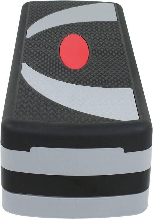 30 Inch Adjustable Aerobic Stepper Workout Exercise Step Platform Riser 3 Levels Adjust 4" - 6" - 8" for Fitness Strength Training