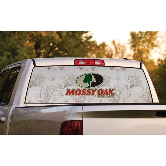 Window Graphic with Mossy Oak Camo & Logo - Extra Large - Winter Brush