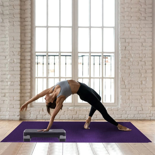 Aerobic Exercise Training Step Platform with Adjustable Heightblack and Gray Black