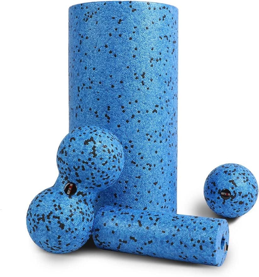 BIGTREE 4 in 1 High Density Foam Roller Set for Leg Back Neck Pain and Muscle Exercise Roller for Physical Therapy Core Pain Relief Deep Massage