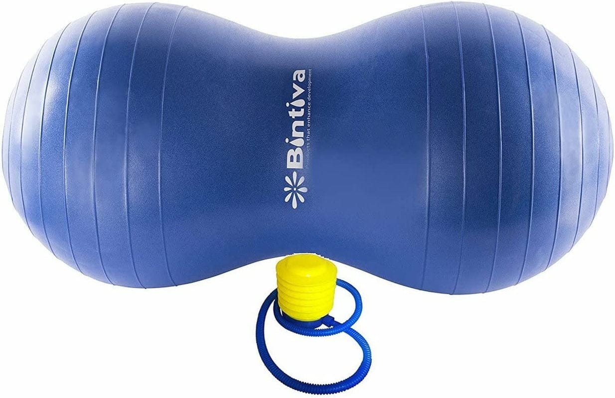 Bintiva Anti-Burst Peanut Ball, Including a Free Foot Pump, for Labor, Physical Therapy, Fitness, and Exercise