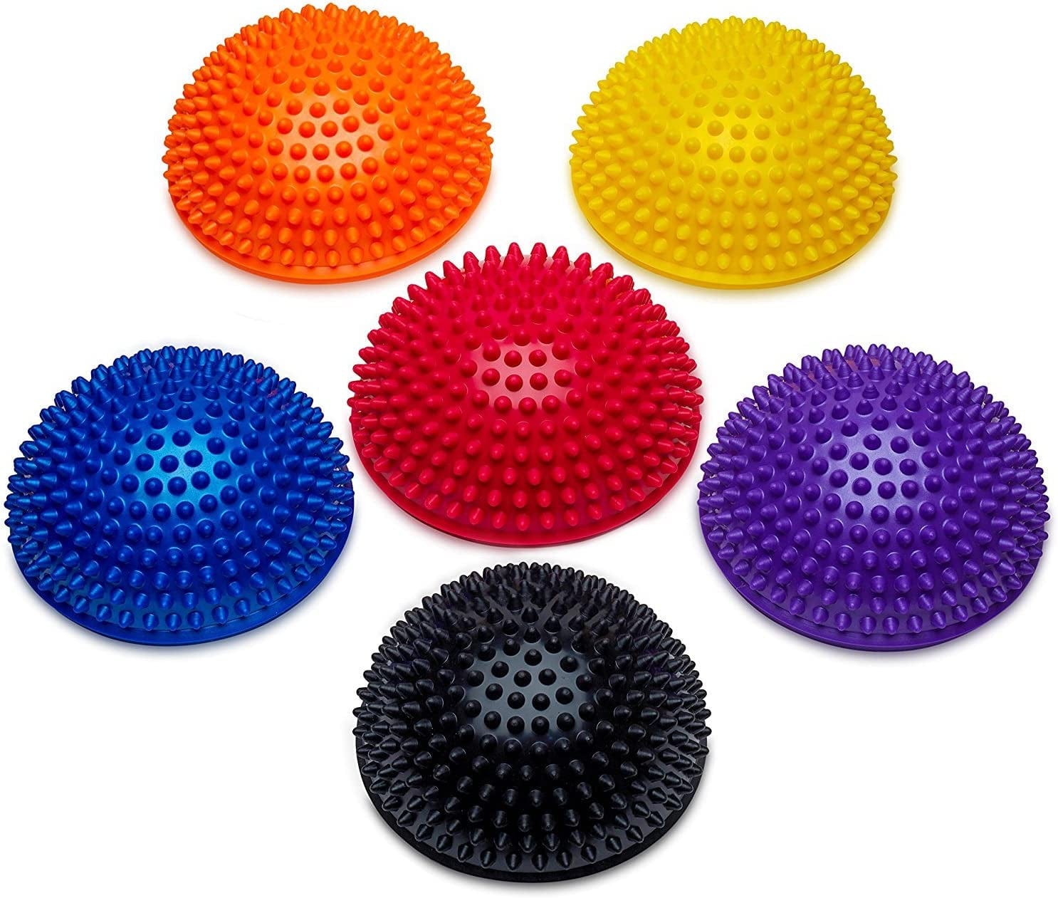 Bintiva Balance Pods Set - 1 Pair Hedgehog Style Domed Stability Pods for Children and Adults