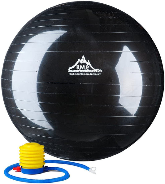 Black Mountain Products 2000Lbs Static Strength Exercise Stability Ball with Pump
