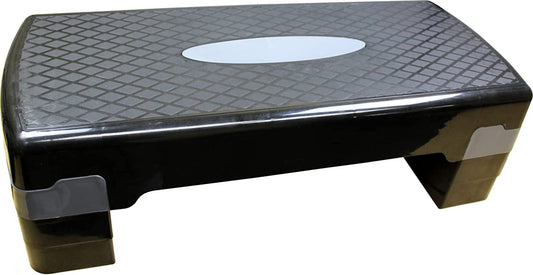 Bluedot Trading Aerobic Fitness Stepper Step with Non-Slip Surface Platform, Adjustable Height 4", 6", and 8", Cardio Exercise Trainer with Four Riser Attachments