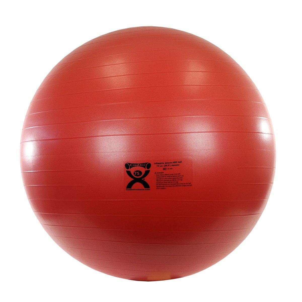 Cando - 30-1852 Deluxe ABS Inflatable Exercise Ball, Orange, 21.6"
