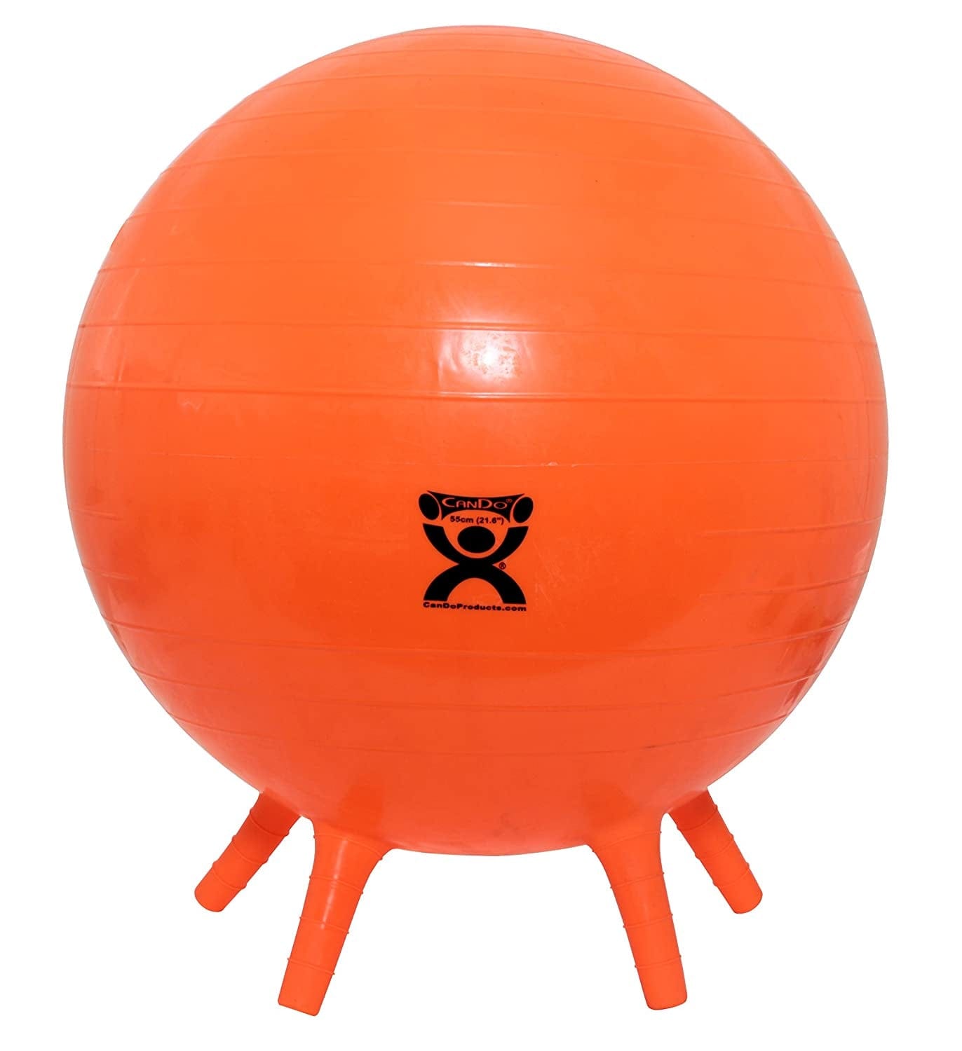 Cando-30-1893 Non-Slip Inflatable Exercise Ball with Stability Feet for Exercise, Workout, Core Training, Stability, Yoga, Pilates and Balance Training in Gym, Office, Home or Classroom. Green, 26” (65 Cm)