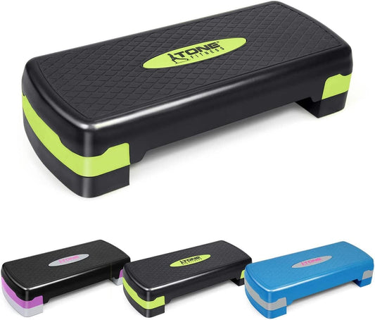 CAPHAUS Aerobic Stepper Adjustable Height 2 Level Risers Workout Exercise Step Platform Trainer for Home Gym Exercise Fitness Workout