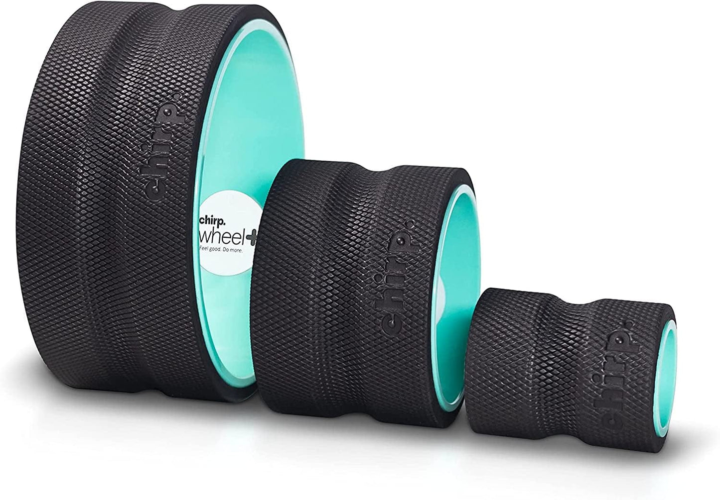 Chirp Wheel Foam Roller - Targeted Muscle Roller for Deep Tissue Massage, Back Stretcher with Foam Padding