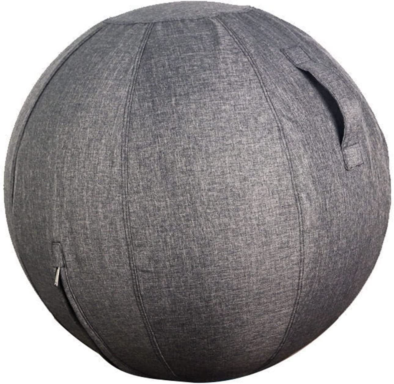 Doodran Sitting Ball Chair Cover Yoga Exercise Balance Ball Cover for Office Chair Ball Protective Cover for Outdoor Exercise Ball with Handles Pregnancy Exercise Ball Cover, 25.6In,Grey