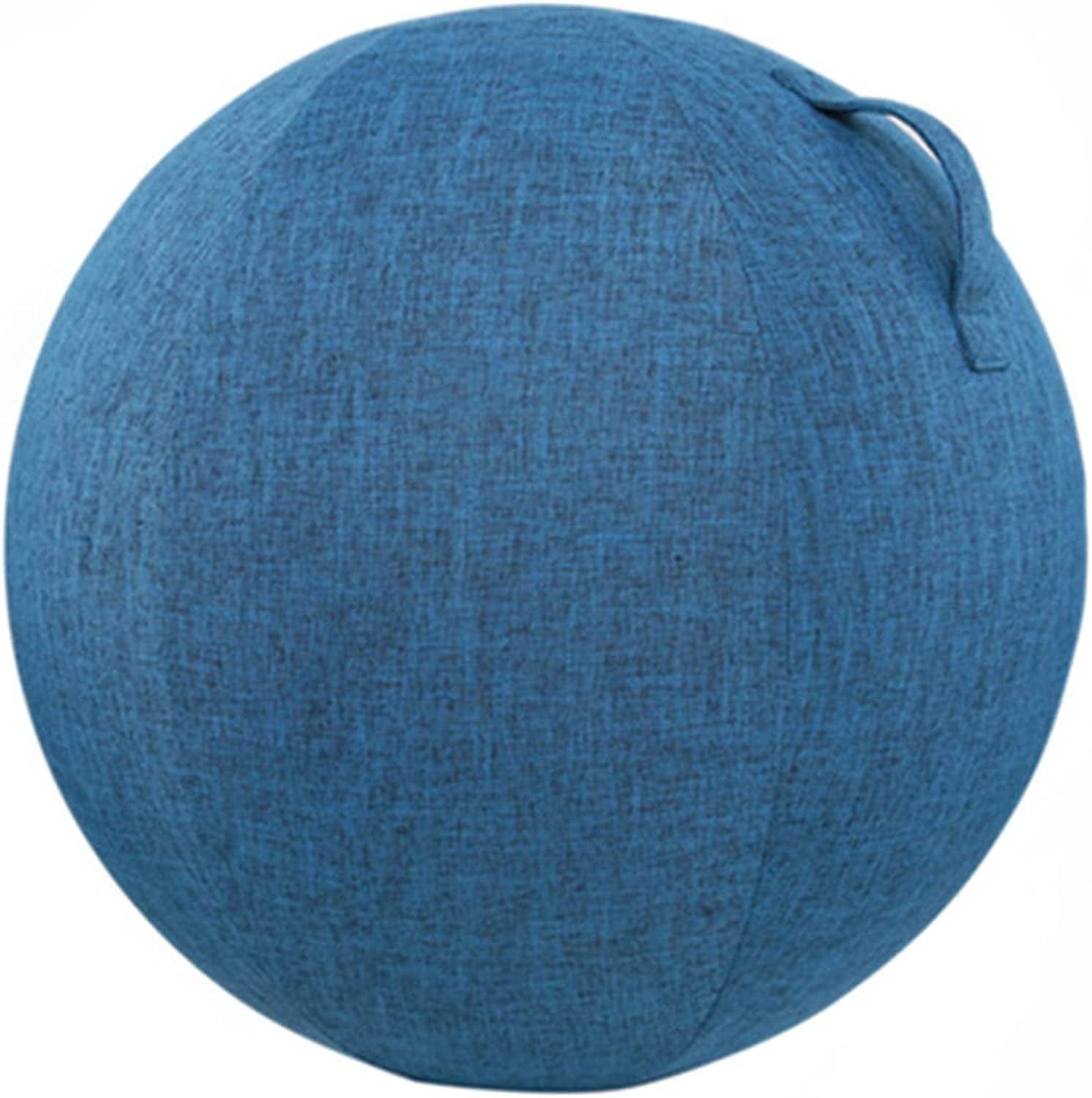 Dust-Proof -Slid Exercise Ball Cover Cotton Flax Practical Fine Knitted Yoga Ball Cover for Home