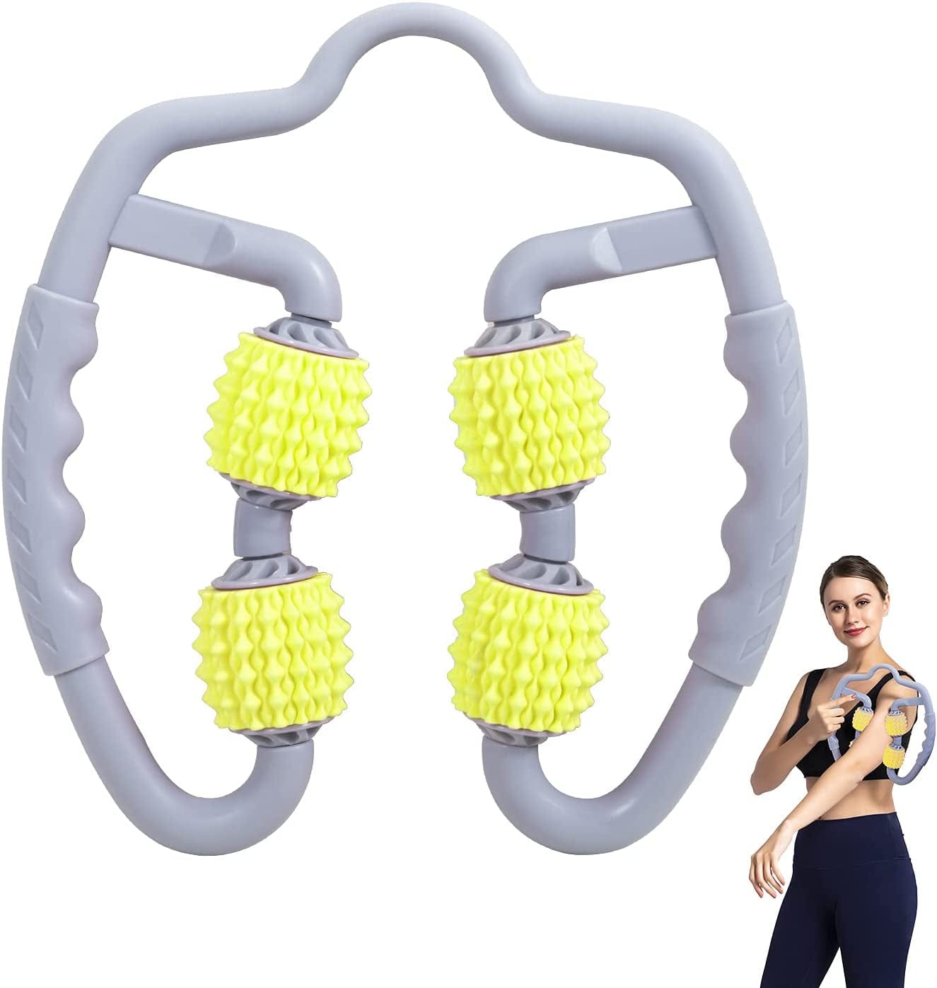 Muscle Roller, Trigger Point Muscle Roller for Calves, Leg, Arms, Tennis Elbow and Golfer Elbow, Foam Roller Deep Massage Tool for Relieve Muscle Soreness, Stiffness and Tight Muscles (Purple)