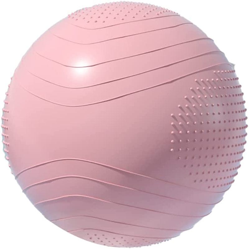 N&S Yoga Ball Office Chair,65Cm Exercise Ball with Quick Pump,Balance,Pilates,Birthing, Therapy,Flexible Seating,Stability Fitness,Strength Training,Anti-Burst and Slip Resistant (Pink)