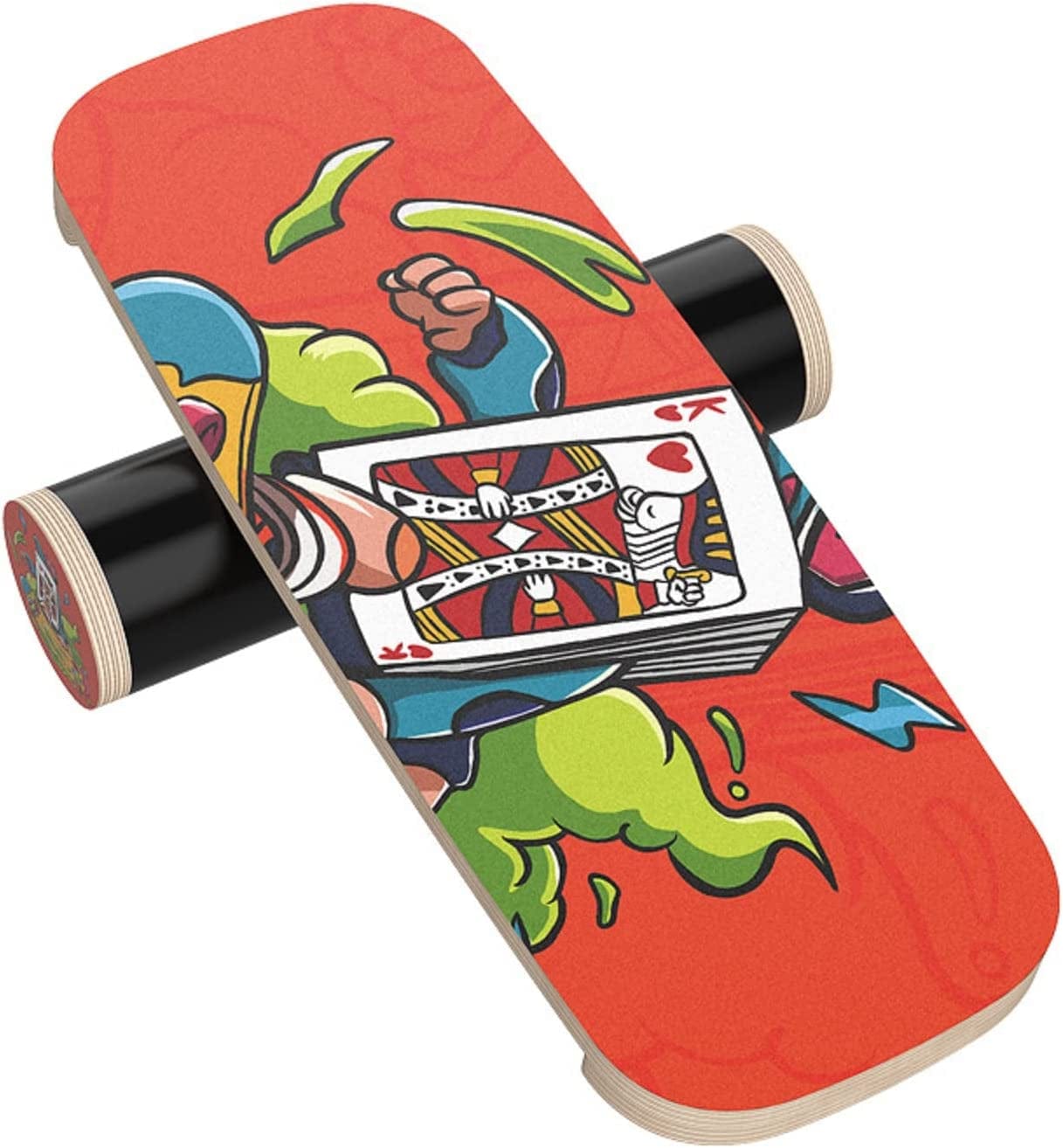 Nifyto Wooden Balance Board Trainer, Poker Wobble/Slide Board for Skateboard, Skiing, Surfing, Hockey, Home Fitness Exercise Quipment