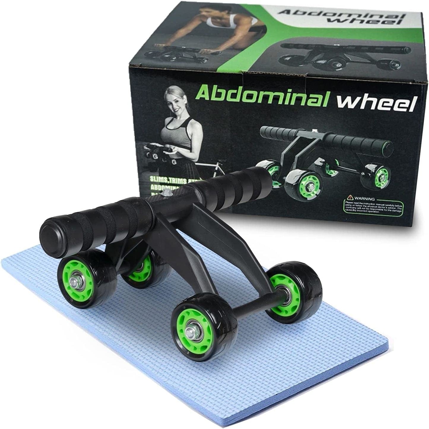 Oeytree AB Roller Wheel Abdominal Exercise Set Home Workout Equipment for Abdominal Core Strength Training Workout Fitness Equipment for Men Women