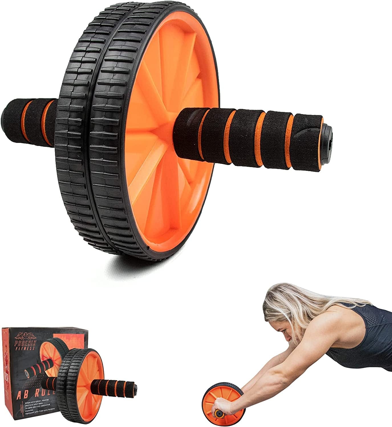 Phoenix Fitness Ab Roller for Abs Workout, Ab Wheel Exercise Equipment, Ab Wheel Roller for Home Gym, Ab Machine for Ab Workout - Ab Workout Equipment