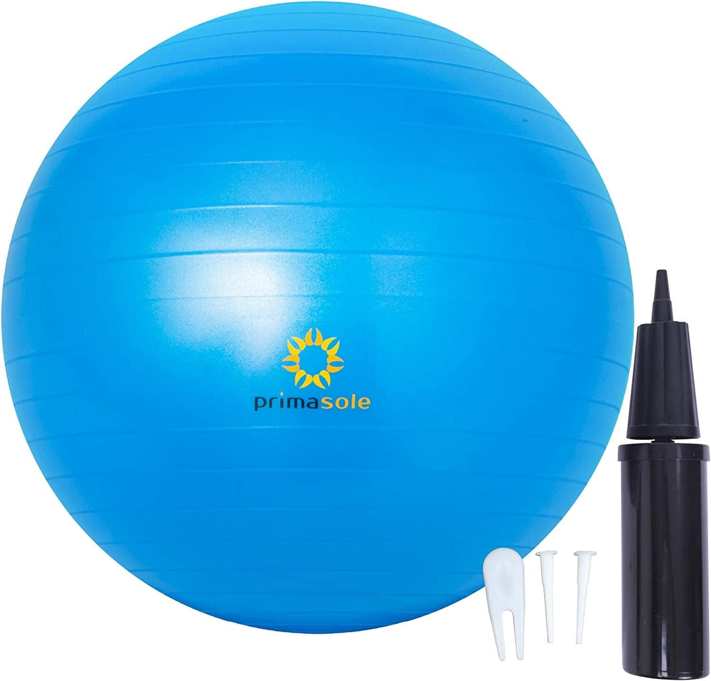 Primasole Exercise Ball for Balance Stability Fitness Workout Yoga Pilates at Home Office & Gym with Inflator Pump
