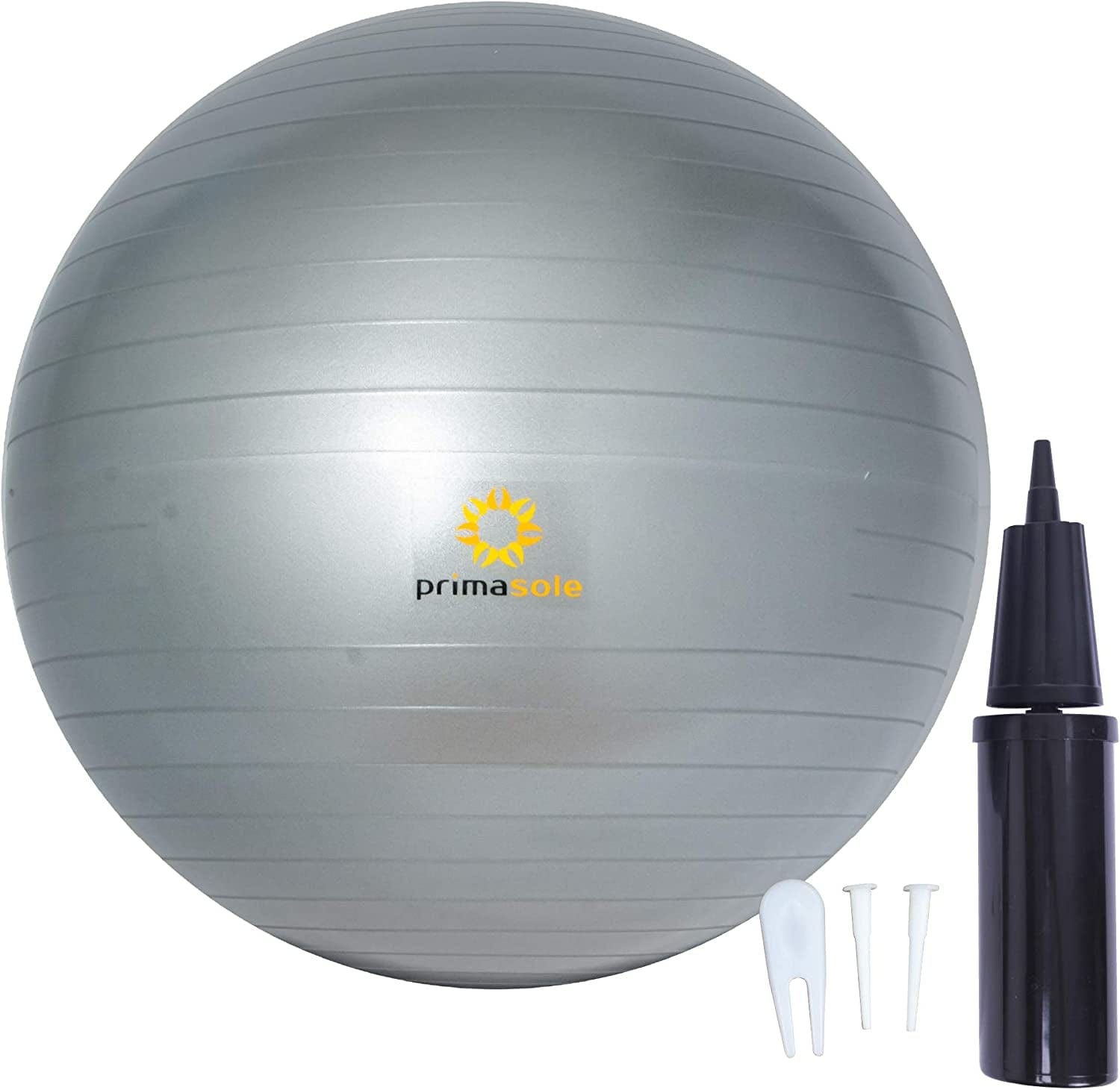 Primasole Exercise Ball for Balance Stability Fitness Workout Yoga Pilates at Home Office & Gym with Inflator Pump