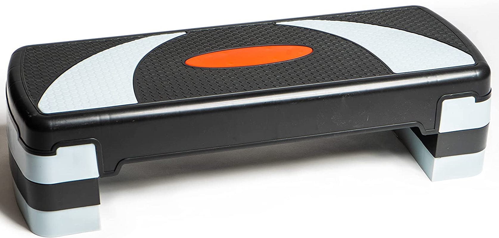 PRISP Adjustable Exercise Step Platform - 3 Levels (4''/6''/8'') 31" Fitness Stepper for Aerobic Workouts