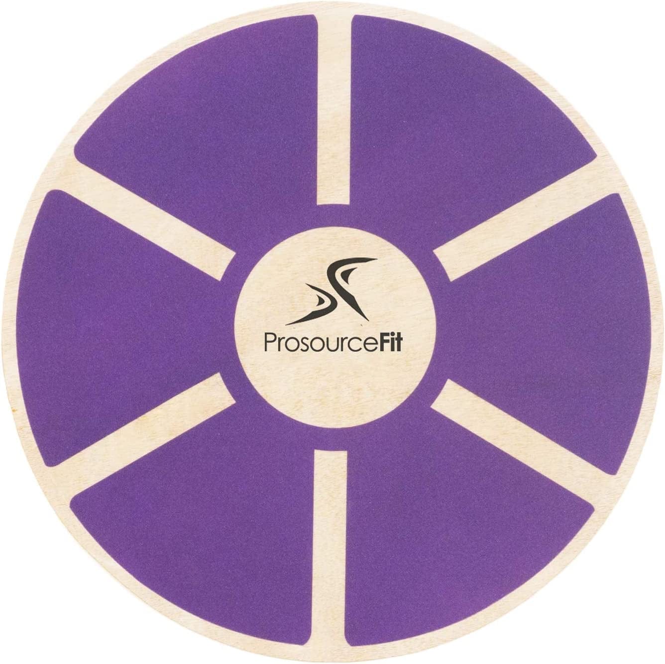 Prosourcefit Wooden Balance Board Non-Slip Wobble Core Trainer 15.75In Diameter with 360 Rotation for Stability Training, Full Body Exercises, Physical Therapy