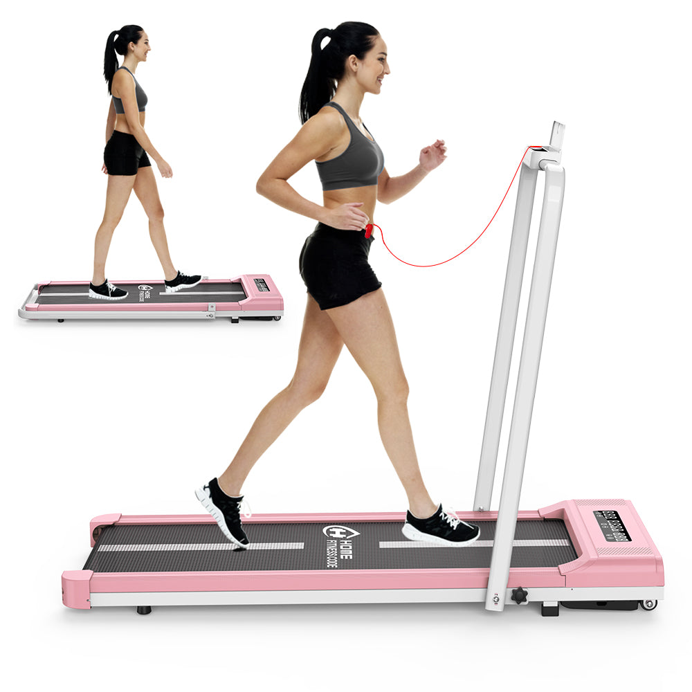 Under Desk Treadmill, 2 in 1 Folding Treadmill, Walking Pad with Bluetooth Speaker, Walking Jogging for Home Office