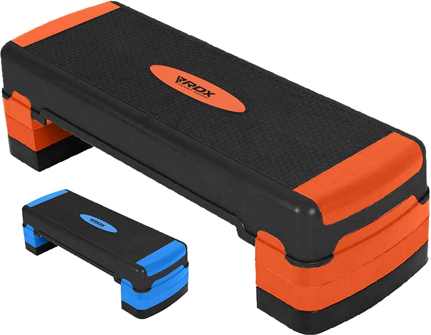 RDX Aerobic Step with 3 Adjustable Height Level Exercise, 6″ 8″ 10″ Steps Riser Platform, Anti-Slip Stepper Board Block Yoga Sport Home Gym Fitness Workout Routine Training, 35″ X 13″