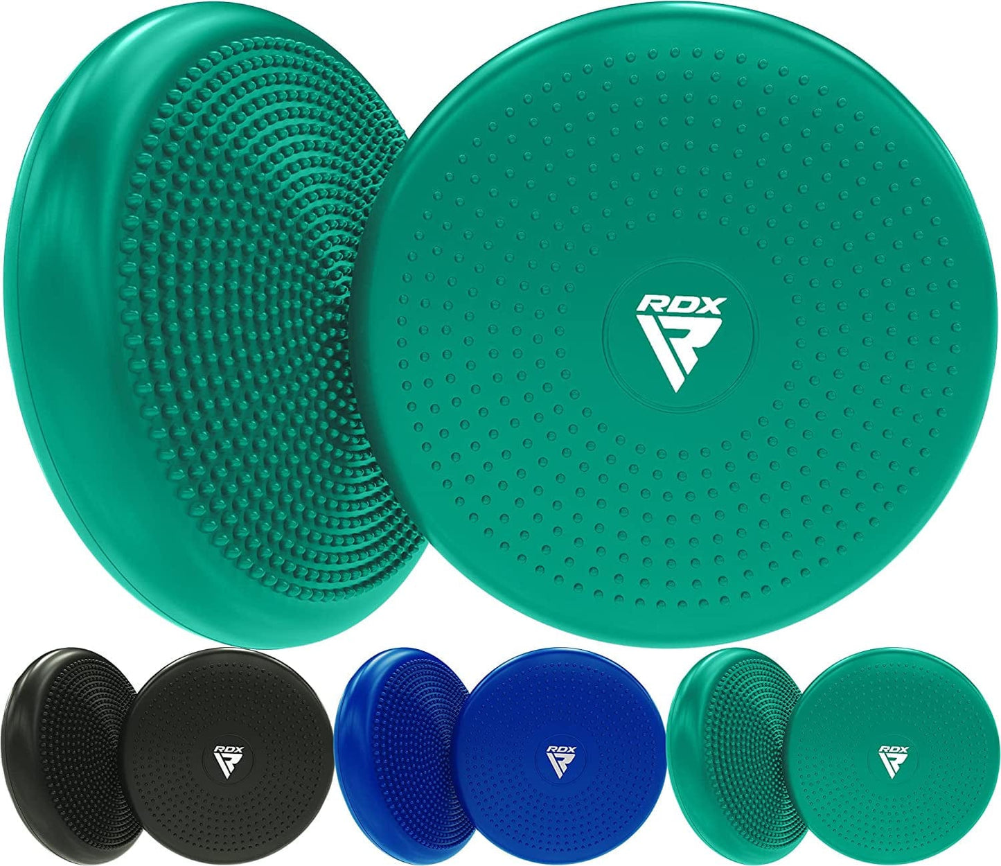 RDX Balance Cushion Extra Thick PVC Wobble Disc Air Stability Wiggle Seat for Fitness Yoga Exercise Physio Rehab Workout Inflatable Posture Trainer Rehabilitation Pain Relief, Hand Pump Included