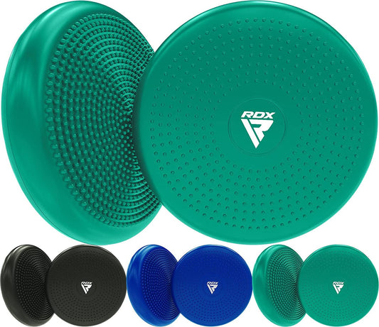 RDX Balance Cushion Extra Thick PVC Wobble Disc Air Stability Wiggle Seat for Fitness Yoga Exercise Physio Rehab Workout Inflatable Posture Trainer Rehabilitation Pain Relief, Hand Pump Included