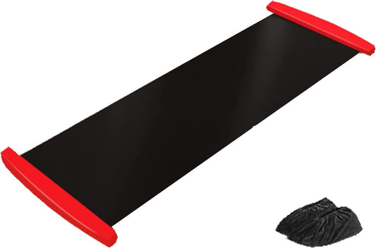 Religwan Fitness Skateboard, Sliding Mat, Short Track Speed Skating Trainer, Three-Minute Sweating, Ski Machine,Send Shoe Booties