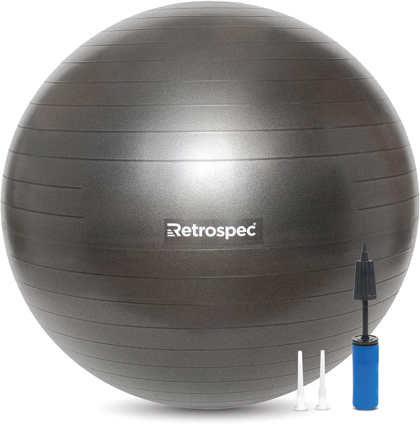 Retrospec Luna Exercise Ball, Base & Pump/Ball & Pump with Anti-Burst Material