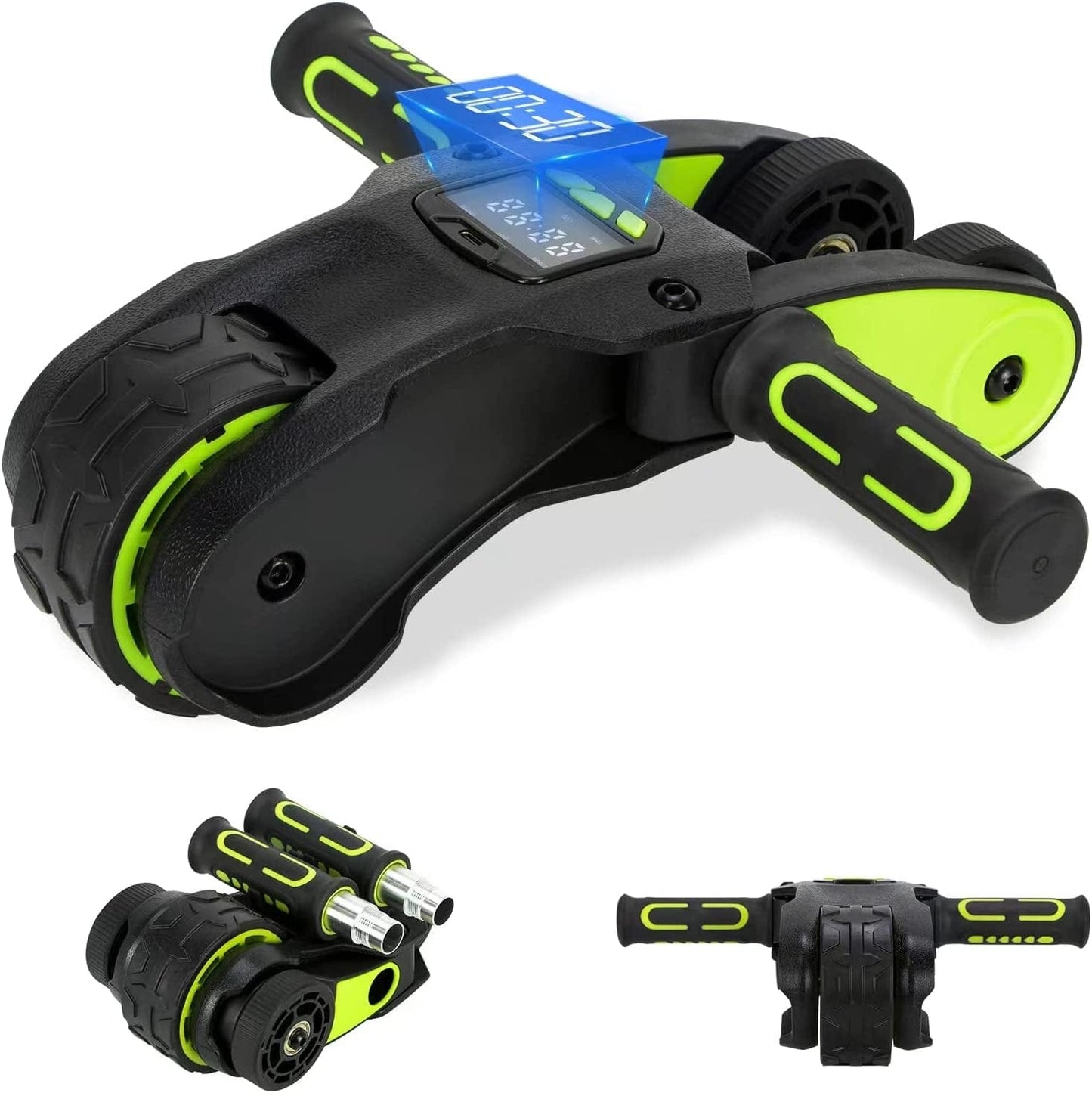 Ruopah Ab Roller Wheel with Knee Pad Mat,Core Muscle Ab Trainer with Intelligent Display, Exercise Wheels for Home Gym Fitness