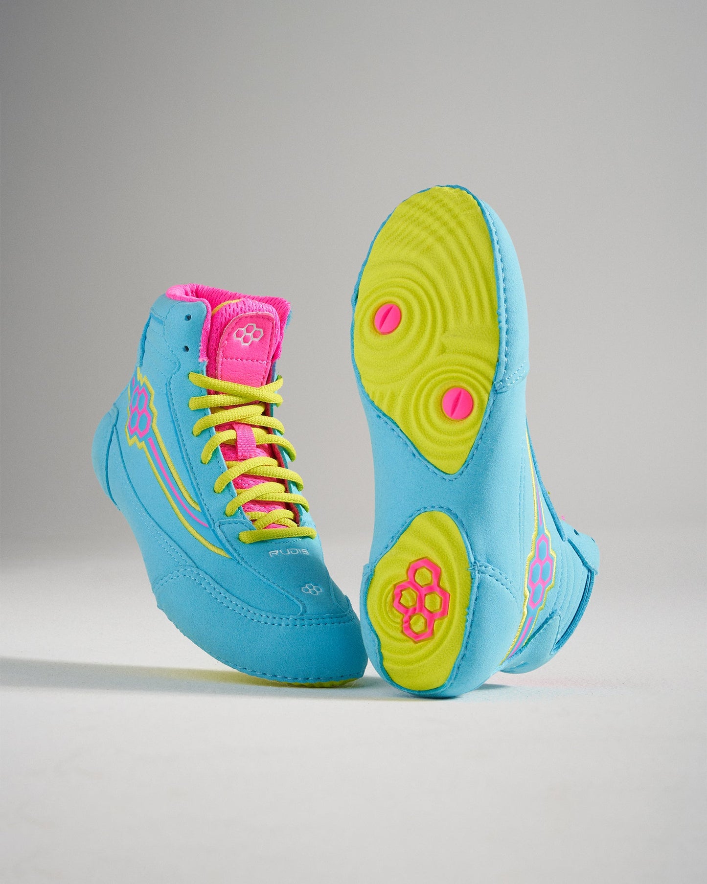 RUDIS Ninety-5 Adult Wrestling Shoes - Neon Tsunami